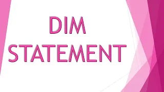 DIM STATEMENT ARRAYS BASIC Computer ch 4 10th Matric Urdu ES