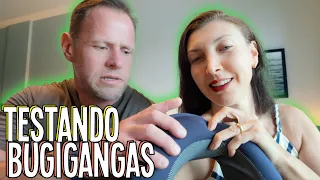 Testando Bugigangas - Organizador 🎒Necessaire 👜 Apoio para pés ✈️ Suporte pescoço 🐠 Cofre portátil