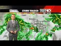 Sunday Showers and storms cooler High 77