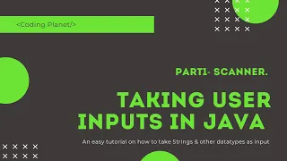 Java tutorial - String and Scanner Inputs