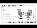 Nuu Garden DS102SA Outdoor Swivel Dining Chairs ASSEMBLY INSTRUCTIONS