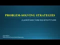 Problem Solving Strategies Lecture 2 Algorithmic Thinking With Python