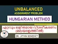 Assignment Problem 4 - Hungarian method