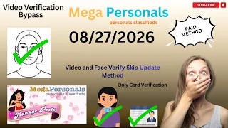 How to Create a Verified Mega Personals Account in USA 2026 Face and Card Verification skip