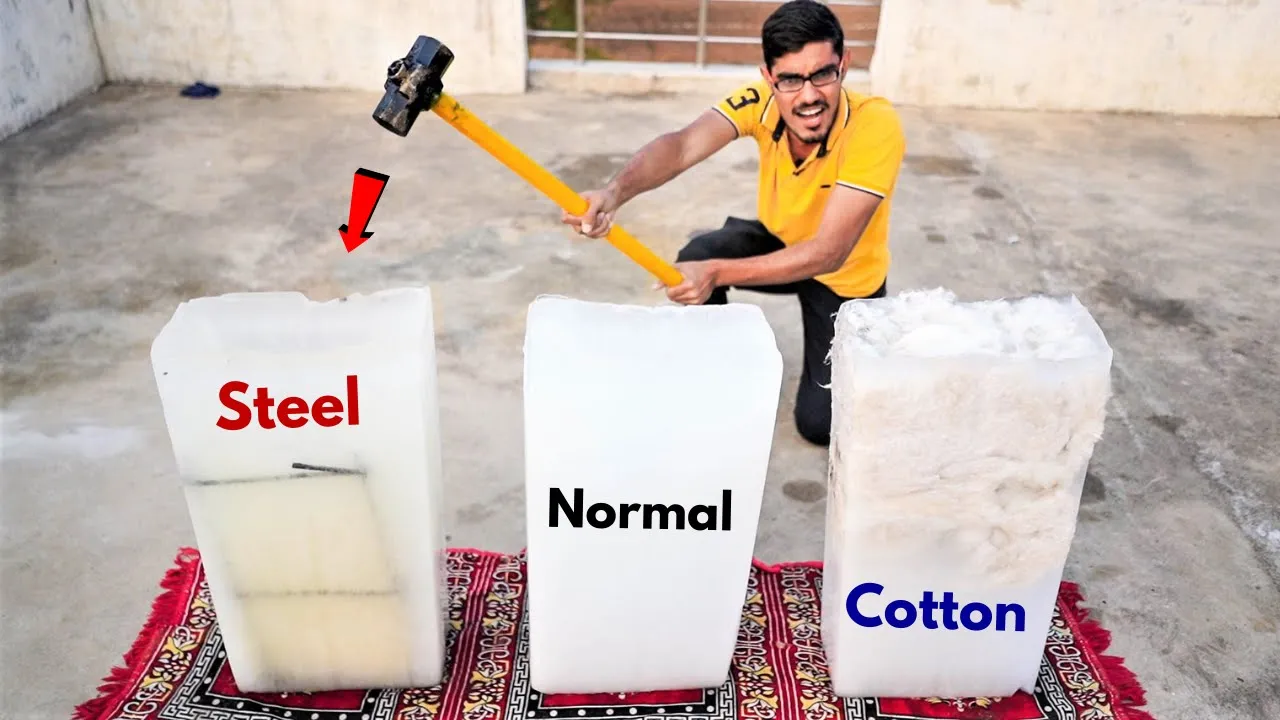 How To Make Ice Strong | बर्फ को बनाया 100 गुना ज्यादा मजबूत | Very Interesting Result