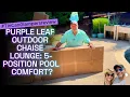 Purple Leaf Pool Loungers for Luxe Outdoor Bliss