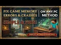 Fix Game Memory Errors Crashes on Any PC Simple FREE Method