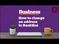 How to Change an Address with Account Servicing in Bankline