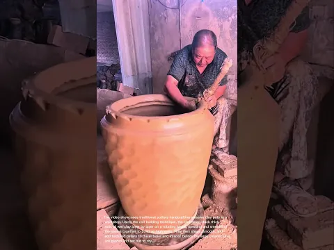 Traditional Craftsmen Making Large Clay Pots Using Coil Building Method
