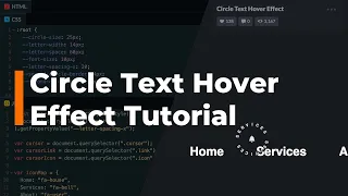 Circle Text Hover Effect CSS JS Tutorial