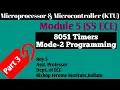 Module 5 Part 3 8051 Timers-Mode 2 Programming Examples Microprocessor Microcontroller S5 ECE KTU