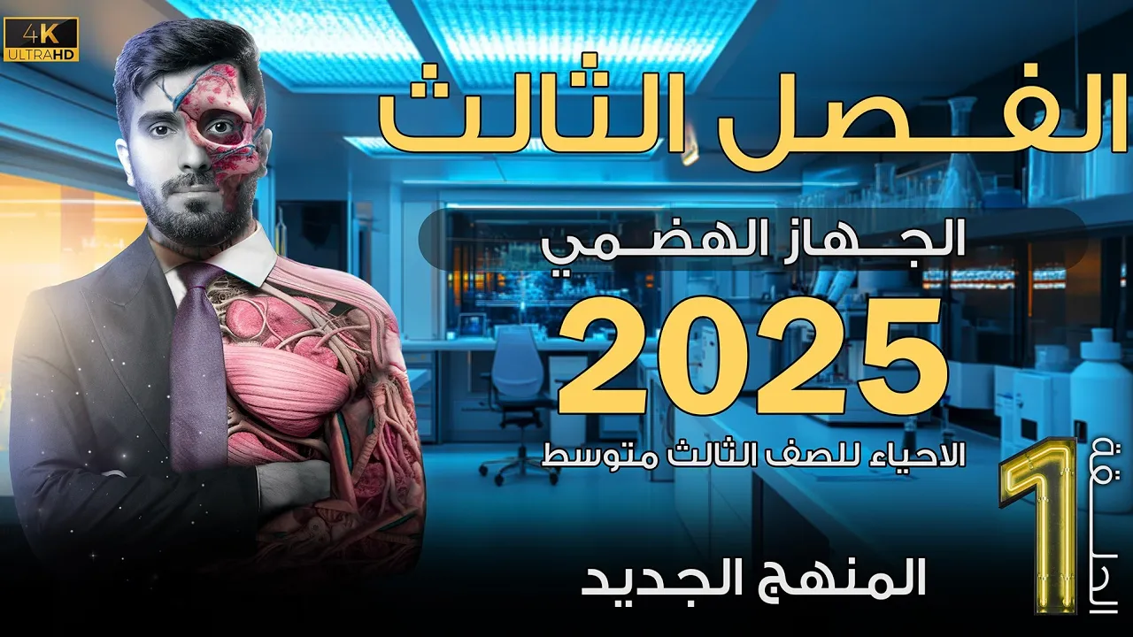 احياء الثالث متوسط 2025 | الفصل الثالث الجهاز الهضمي | المحاضرة 1
