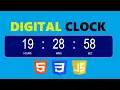 Digital Clock tutorial JavaScript project for beginner Create digital clock in HTML