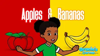 Apples and Bananas Song | Learning Vowels with Gracie’s Corner | Nursery Rhymes + Kids Songs