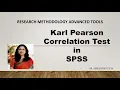 Karl Pearson Correlation Test in SPSS spss example