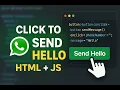 WhatsApp Button Integration in HTML Using JavaScript - Click to Send Message developer