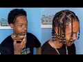 VLOGMAS DAY 2 MENS KNOTLESS BOX BRAIDS BEADS ASAP ROCKY INSPIRED SUPER SATISFYING