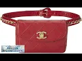 CHANEL Pre-Loved Red Quilted Lambskin Chain Belt Bag 65 RedVintage Chanel belt bag crafted Review