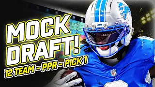2026 Fantasy Football Mock Draft 12 Team PPR Pick 1