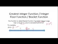 Bracket Function Greatest Integer Function Integer Floor Function Math Institute