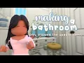 Making a BATHROOM in BLOXBURG with ONLY THE NEW UPDATE ITEMS ROBLOX BLOXBURG
