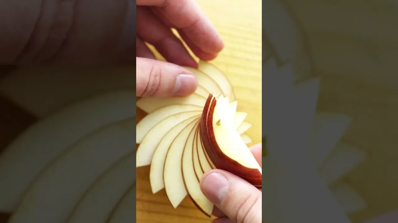 Simple Apple Garnish Swirl to Decorate Food Platters