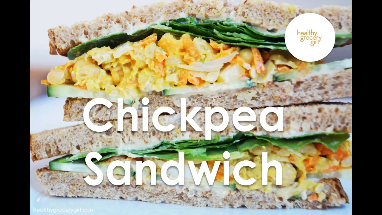 Chickpea Of The Sea Salad Sandwich   Easy Healthy Lunch Box Recipe   Healthy Grocery Girl