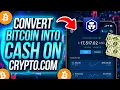 How to Convert Bitcoin to Cash on Crypto com - Sell BTC to Fiat Wallet USD