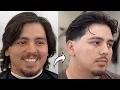 How to CUT Mens Hair with Scissors and Clippers Brush Back Low Taper Beginning Barber Tutorial