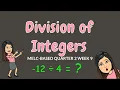 DIVISION OF INTEGERS GRADE 6