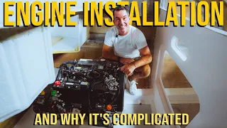 CATAMARAN BUILD: How Our 57hp Yanmar Engines & Sail Drives Are Installed