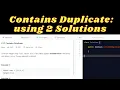 LeetCode Contains Duplicate in Hindi How to build logic competitive Programming