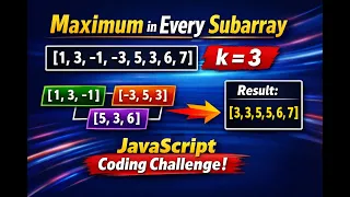 JavaScript Interview Question Maximum in Every Subarray