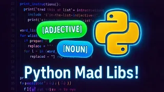 Python Mad Libs Project for Beginners - Easy Coding Tutorial