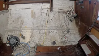 Snowbird Ep 7 Refitting boat, removing the old boat galley Hallberg Rassy Rasmus 35