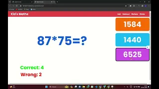 JS Project - Kid s Math Game