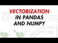 Vectorization in pandas and numpy