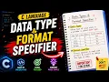 1 3 Data Types and Format Specifier C Language