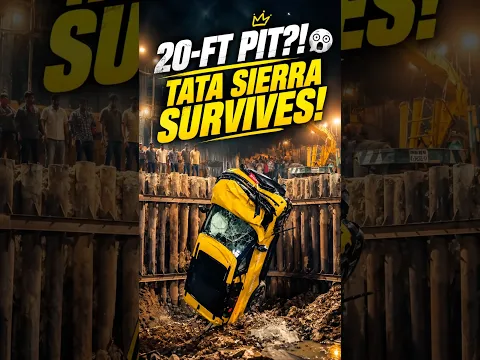 🚨20-FT PIT?! 😳 TATA SIERRA’S TERRIFYING CRASH! 💥