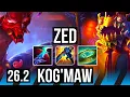 Lagu ZED vs KOG'MAW (MID) | 56K damage | EUW Master | 26.2