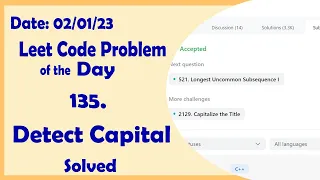520 Detect Capital Leetcode Daily Challenge
