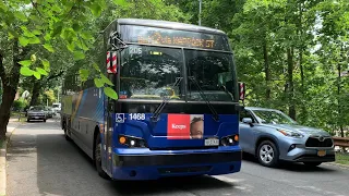 West Midtown-34th St Bound 2021 Prevost X3-45 1468 BxM2 Express Bus At Henry Hudson Pkwy 239th St