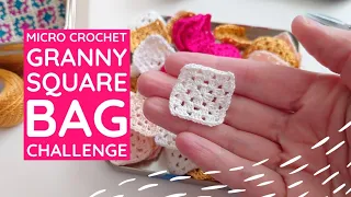 Micro Crochet Granny Square Zipper Bag Design Challenge - Cosy Crochet Chat