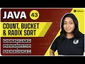 Count Sort Bucket Sort Radix Sort Lecture-43 Java and DSA Foundation course