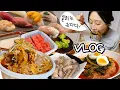 Download Lagu VLOG) 취해서 신발장에서 잠들다...🤪 포항물회아저씨 해장 먹방 스시코우지 오마카세 열무비빔국수 수박 대패삼겹살 etc. mukbang blog