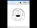 Mickey Mouse Drawing In Ms Paint Easy Tutorial