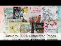 My completed pages from January 2026 Adult Coloring