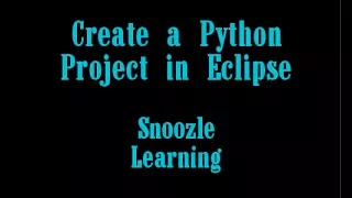 Create a Python Project in Eclipse