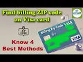 How to find billing ZIP code on Visa card 4 Unique Methods