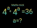 4^a+4^a=36Mooie exponentenoplossing Algebra-oplossing Hoe de exponenten van de Wiskunde Olympiade...